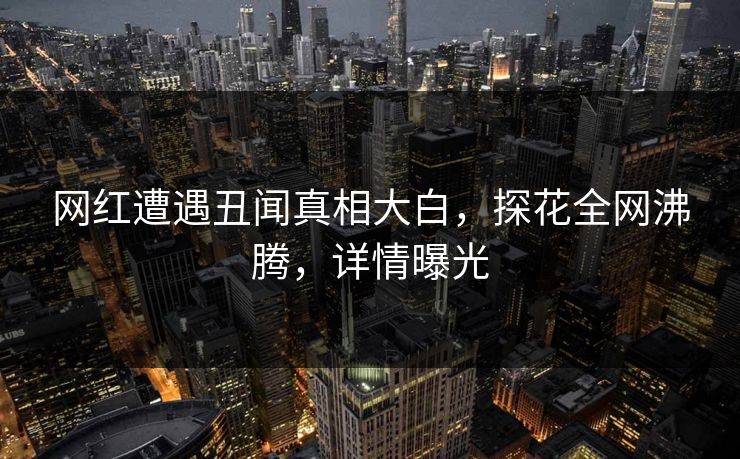 网红遭遇丑闻真相大白，探花全网沸腾，详情曝光