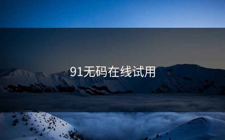 91无码在线试用